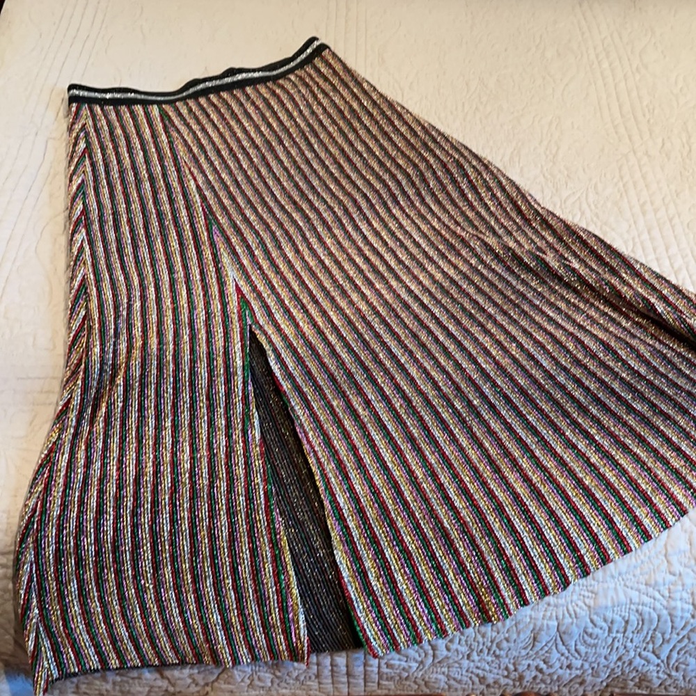 Design Lab Multicolored Metallic Sparkly Skirt - image 1